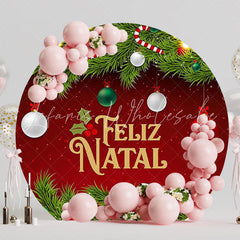 Traditional Christmas Round Backdrop for Christmas Event