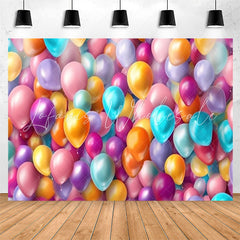Lofaris Trendy Colorful Balloons Vivid Birthday Backdrop