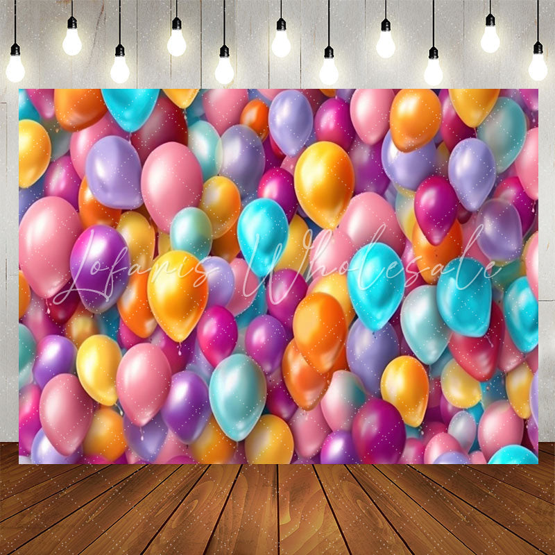 Lofaris Trendy Colorful Balloons Vivid Birthday Backdrop