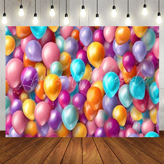 Lofaris Trendy Colorful Balloons Vivid Birthday Backdrop