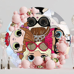 Trendy Lol Round Backdrop For Kids Party Celebration Fun