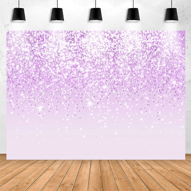 Lofaris Trendy Purple Glitter Light Bokeh Birthday Backdrop