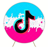 Trendy Tiktok Round Backdrop For Social Media Party Decor
