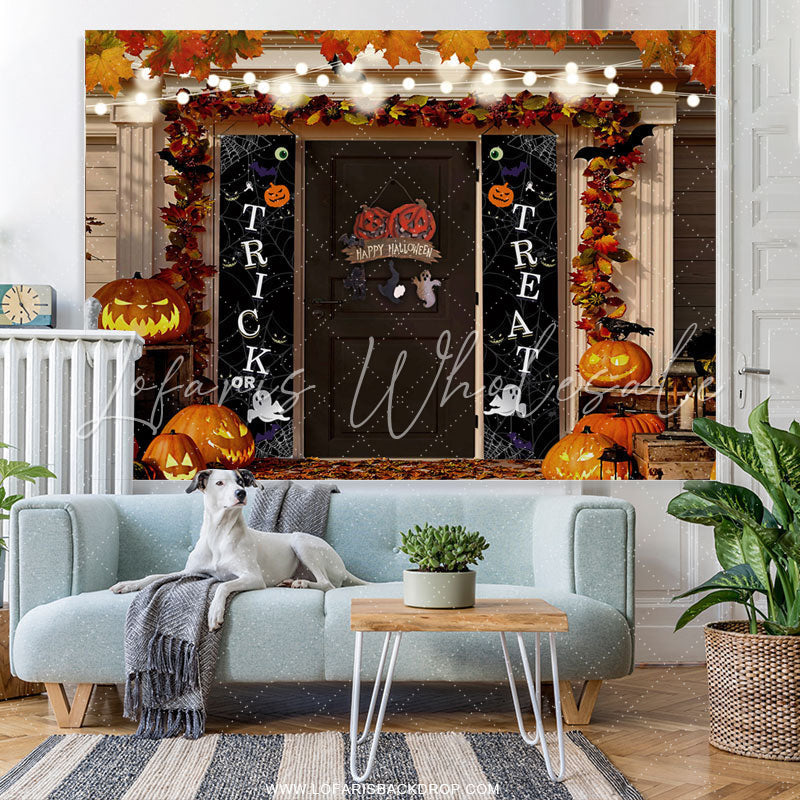 Lofaris Trick Or Treat Happy Halloween Theme Baby Shower Backdrop