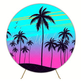 Tropical Beach Paradise Round Backdrop For Summer Party Theme