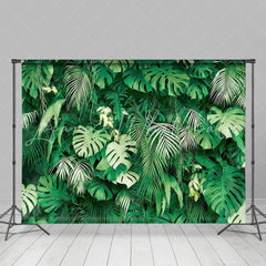 Tropical Hawaiian Jungle Safari Plants Leaves Photo Backdrop For Wedding