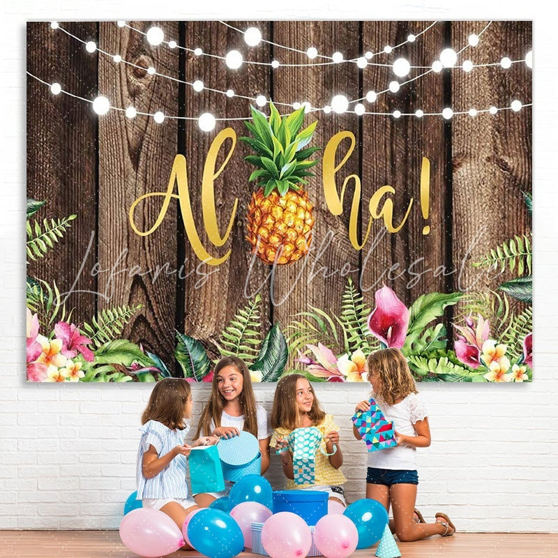 Lofaris Tropical Hawaiian Luau summer Backdrop for Party Decor