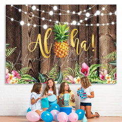 Lofaris Tropical Hawaiian Luau summer Backdrop for Party Decor