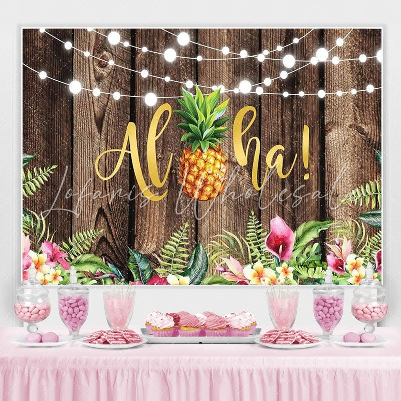 Lofaris Tropical Hawaiian Luau summer Backdrop for Party Decor