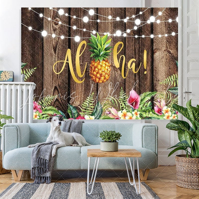 Lofaris Tropical Hawaiian Luau summer Backdrop for Party Decor
