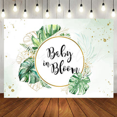 Lofaris Tropical Monstera Greenery Baby Shower Backdrop