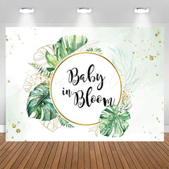 Lofaris Tropical Monstera Greenery Baby Shower Backdrop