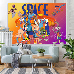 Lofaris Tune Squad Basketball Players Gradient Party Backdrop