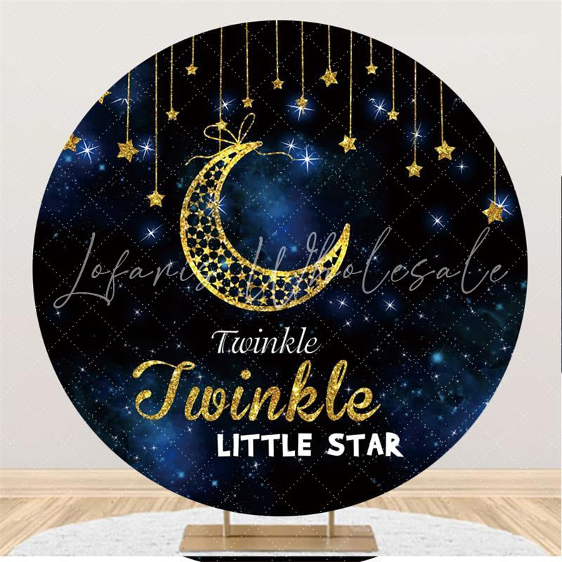 Lofaris Twinkle Little Star At Night Round Backdrop