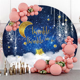 Lofaris Twinkle Little Star Birthday Round Backdrop