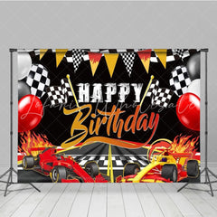 Two Fast Racing Car Birthday Party Decorations Backdrop For Boys