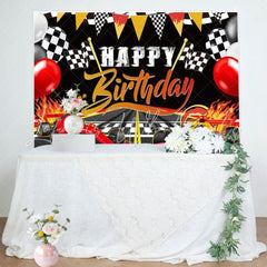 Two Fast Racing Car Birthday Party Decorations Backdrop For Boys