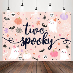 Lofaris Two Spooky Halloween Ghost 2nd Birthday Backdrop