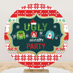 Lofaris Ugly Sweater Happy Birthday Round Backdrop For Party
