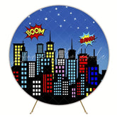 Ultimate Super Heroes Round Backdrop For Epic Party Fun