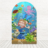 Under The Sea Coral Dream View Arch Backdrop For Marine Birthday