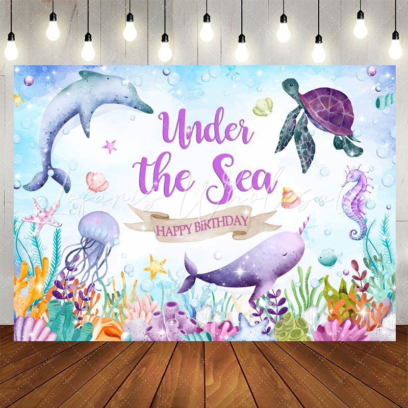 Lofaris Under The Sea Marine Organism Birthady Backdrop