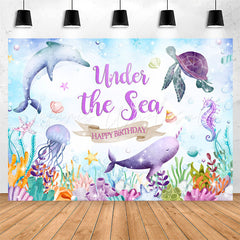 Lofaris Under The Sea Marine Organism Birthady Backdrop