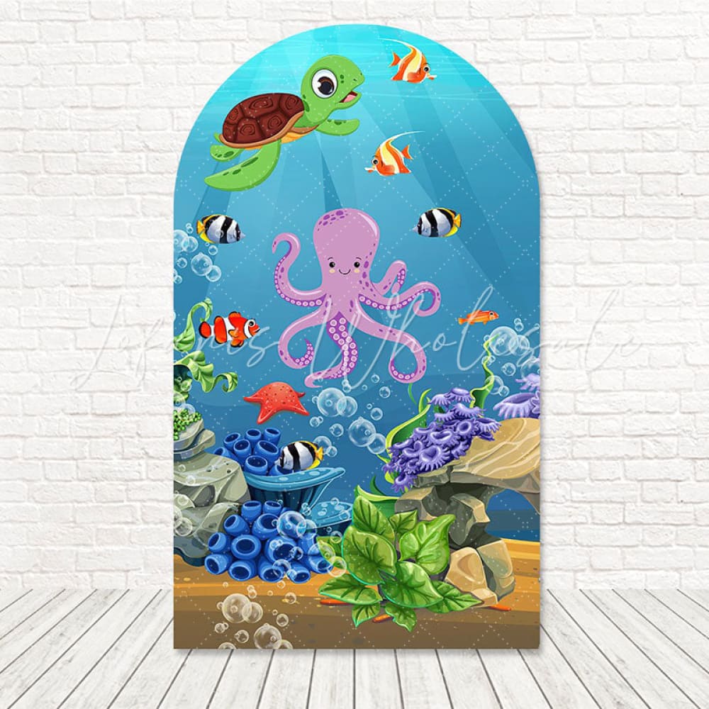 Under The Sea Mermaid Splash Arch Backdrop For Deep Dive Bash