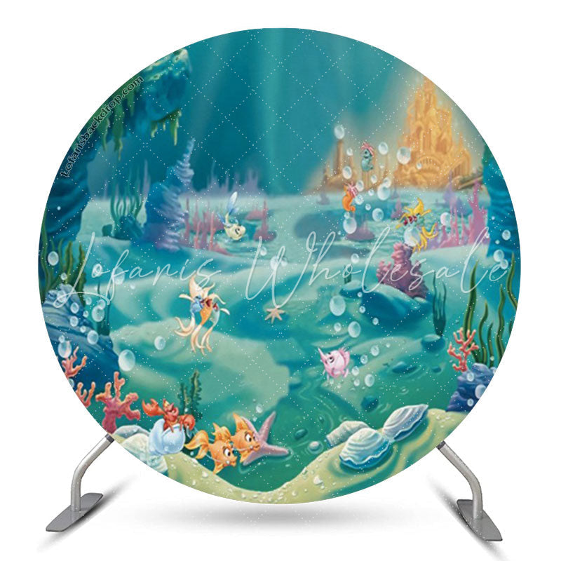 Lofaris Undersea Castle Bubble Circle Backdrop For Birthday