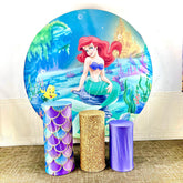 Lofaris Undersea Mermaid Princess Circle Backdrop Kit For Girls