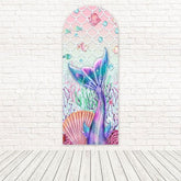Undersea Mermaid Scales Magical Ocean Theme Celebration Arch Backdrop