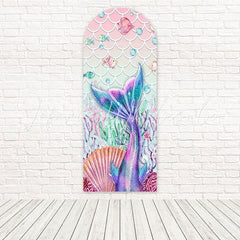 Undersea Mermaid Scales Magical Ocean Theme Celebration Arch Backdrop