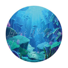Lofaris Underwater World Circle Birthday Backdrop For Party