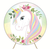 Unicorn Round Backdrop for Magical Party Theme