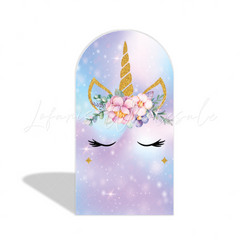 Unicorn Theme Happy Birthday Party Arch Backdrop Wall Cloth Cover