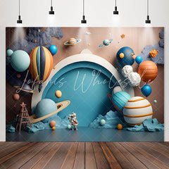 Lofaris Universe Planet Balloons Arch 1st Birthday Backdrop