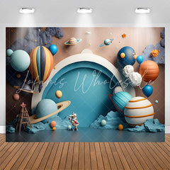 Lofaris Universe Planet Balloons Arch 1st Birthday Backdrop
