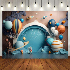 Lofaris Universe Planet Balloons Arch 1st Birthday Backdrop