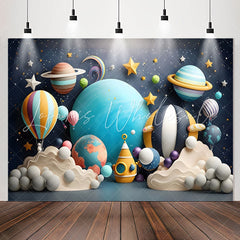 Lofaris Universe Star Spaceflight Balloons Birthday Backdrop