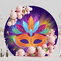 Vibrant Carnival Round Backdrop For Festive Party Celebration