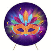 Vibrant Carnival Round Backdrop For Festive Party Celebration