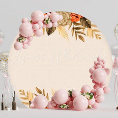 Vibrant Orange Flowers Round Backdrop For Fresh Party Celebration