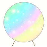 Vibrant Rainbow Round Backdrop For Colorful And Cheerful Party Fun