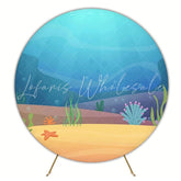 Vibrant Seabed Round Backdrop For Ocean-Themed Party Fun