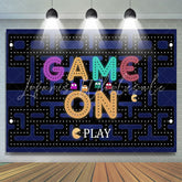 Lofaris Video Game On Maze Colorful Lights Birthday Backdrop