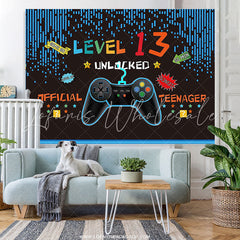 Lofaris Video Game Themed 13th Birthday Backdrop For Boy