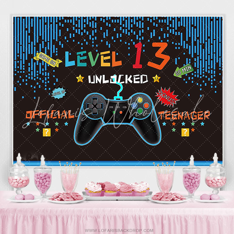 Lofaris Video Game Themed 13th Birthday Backdrop For Boy