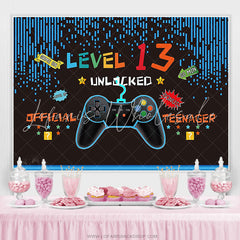 Lofaris Video Game Themed 13th Birthday Backdrop For Boy