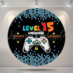 Lofaris Video Games Style Happy 15th Birthday Backdrop For Boy