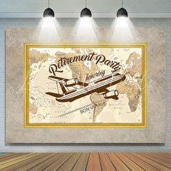 Lofaris Vintage Airplane Voyage Retirement Party Backdrop